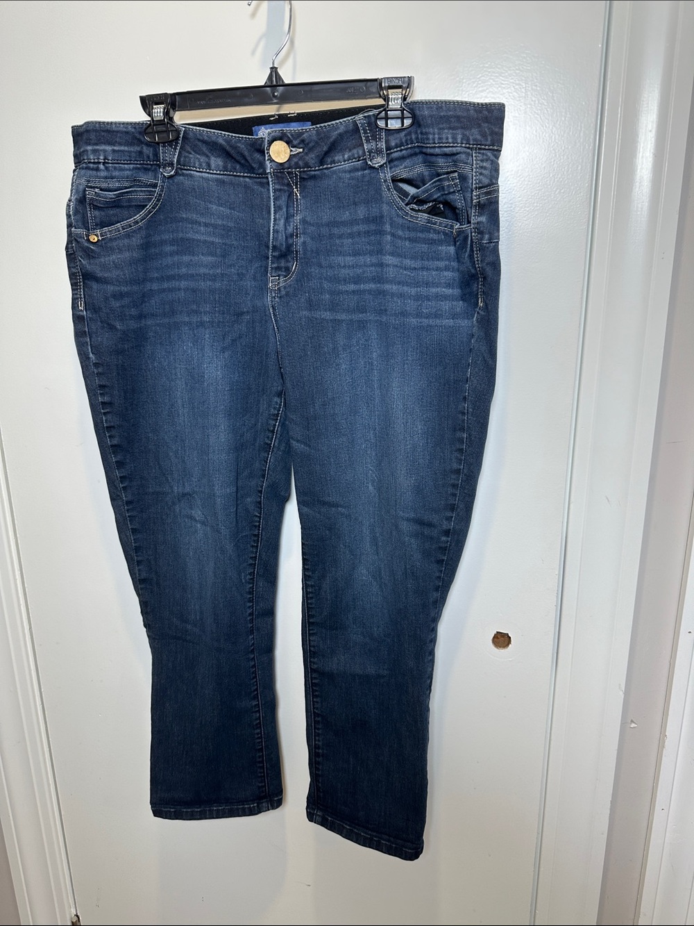 Democracy Dark Indigo Cropped Ankle Jeans(61)
